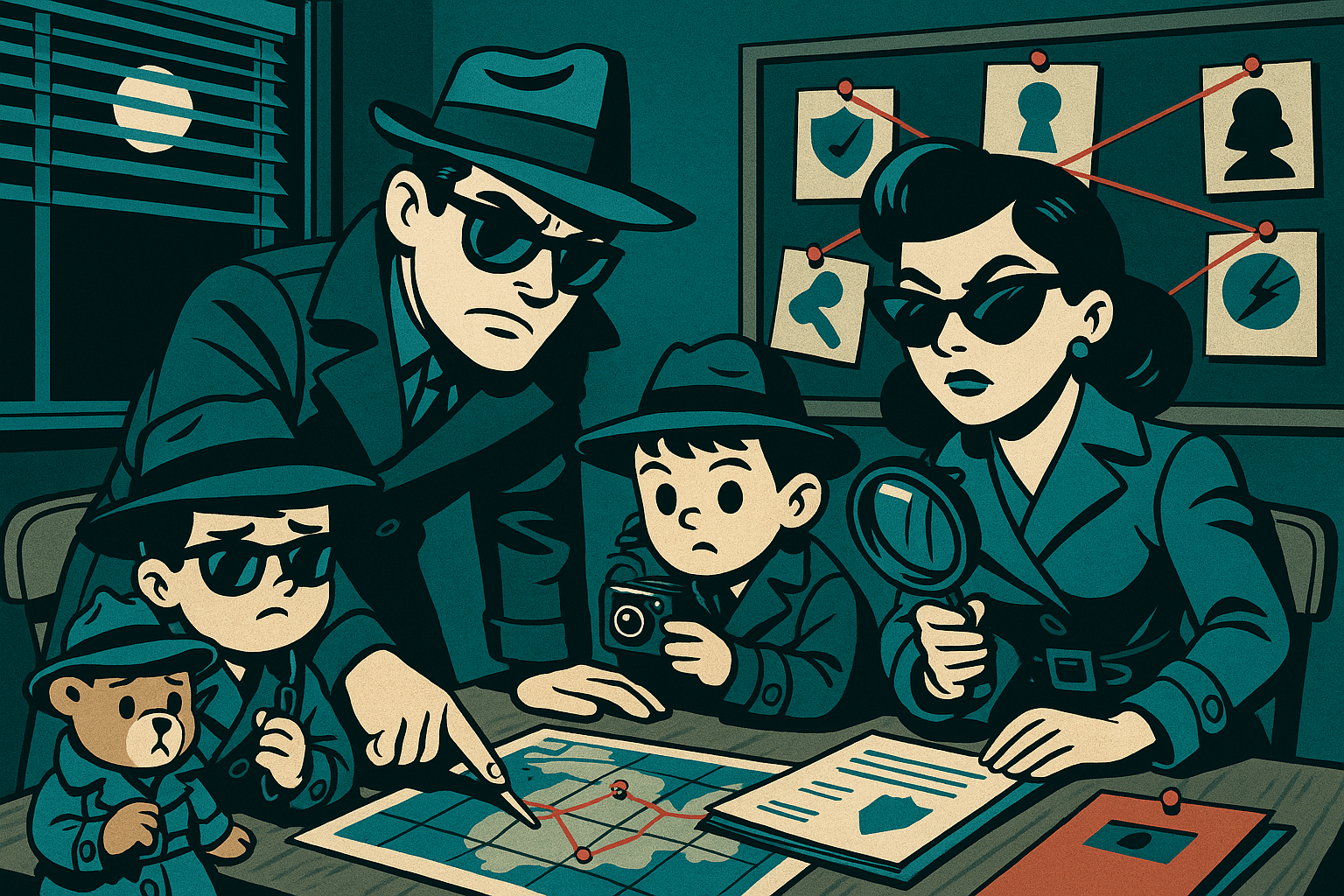 Mascots protecting a vault